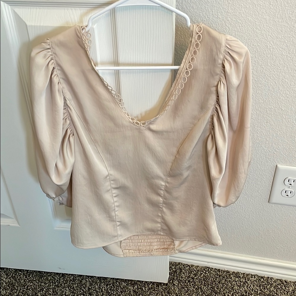 Express Elegant Cream Women's Top
